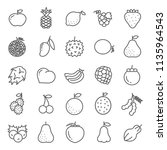 set of fruits icon vector in... | Shutterstock .eps vector #1135964543