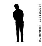 standing young man silhouette... | Shutterstock .eps vector #1391163389