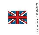 United Kingdom flag in drawing style isolated vector. Hand drawn object illustration for your presentation, teaching materials or others.