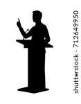 Vector Silhouette Of A Standing ...