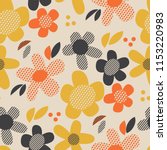 vintage colors geometric floral ... | Shutterstock .eps vector #1153220983
