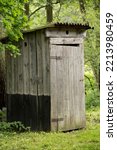 Wooden Outhouse Shack With...