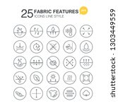 fabric features icons | Shutterstock .eps vector #1303449559