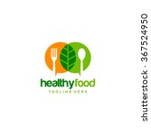 healthy food logo template  | Shutterstock .eps vector #367524950