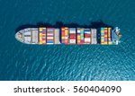 Container Ship In Export And...