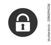 padlock related glyph icon.... | Shutterstock . vector #2080094236
