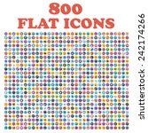 Set Of 800 Flat Icons  For Web  ...