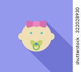 baby girl icon. flat vector... | Shutterstock .eps vector #322028930