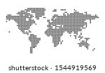 political dotted world map... | Shutterstock .eps vector #1544919569