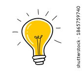 light bulb with rays shine.... | Shutterstock .eps vector #1865759740