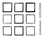 set of vector square frames and ... | Shutterstock .eps vector #1239123400