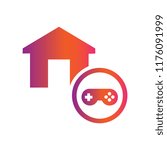 home and game vector icon 