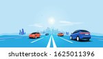 traffic on the highway... | Shutterstock .eps vector #1625011396