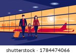young family traveler wearing... | Shutterstock .eps vector #1784474066