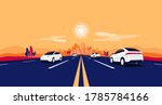 car traffic on the road... | Shutterstock .eps vector #1785784166