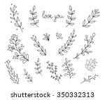 flourish swirl ornate... | Shutterstock .eps vector #350332313