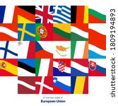 27 flags of member states... | Shutterstock .eps vector #1809194893
