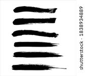 abstract black ink paint stroke ... | Shutterstock .eps vector #1838934889