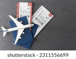 Plane tickets  passports and...