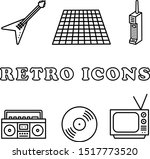 retro icon set    retro icons... | Shutterstock .eps vector #1517773520