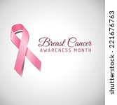 breast cancer awareness ribbon... | Shutterstock .eps vector #221676763