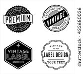 vintage label designs   set of... | Shutterstock .eps vector #432680026