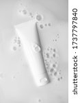 white plastic tube mockup with... | Shutterstock . vector #1737797840