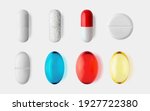 pills set isolated 3d realistic ... | Shutterstock .eps vector #1927722380