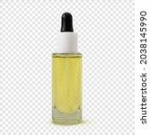 oil facial serum cosmetic glass ... | Shutterstock .eps vector #2038145990