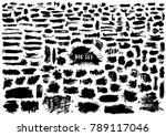 giant set of black brush... | Shutterstock .eps vector #789117046