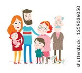 happy family. vector... | Shutterstock .eps vector #1359036050