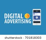 digital advertising ads social... | Shutterstock .eps vector #701818303