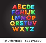 colorful jelly alphabets for... | Shutterstock .eps vector #683196880