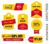 stickers  price tag  banner ... | Shutterstock .eps vector #1045175020