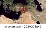 Map of eartquake in turkiye ...