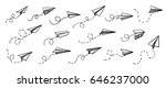vector paper airplane. travel ... | Shutterstock .eps vector #646237000