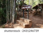 Small photo of Chiang Mai, Thailand, February 08, 2023 : view of the tourist village of Baan Tong Luang, where the Karen, Lahu, Shi Bala, Palong, Hmong, Kayaw and Mien Tribes live