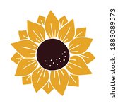 vector sunflower isolated on... | Shutterstock .eps vector #1883089573