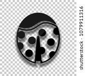 ladybug icon. black glass icon... | Shutterstock .eps vector #1079911316