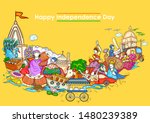 vector design of indian collage ... | Shutterstock .eps vector #1480239389
