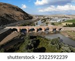 Small photo of Erzurum, Turkey. July 28, 2021. Coban Dede Bridge is located in Erzurum, Turkey. It was built in 1298.