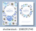 vector botanical banners with... | Shutterstock .eps vector #1080291740
