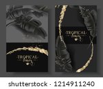 vector tropical banner with... | Shutterstock .eps vector #1214911240