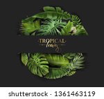 vector circle banner with green ... | Shutterstock .eps vector #1361463119