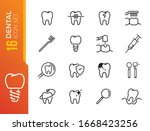 dental clinic elements   thin... | Shutterstock .eps vector #1668423256