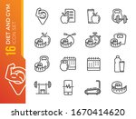 fitness vector line icons set.... | Shutterstock .eps vector #1670414620