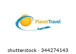 planet travel logo | Shutterstock .eps vector #344274143