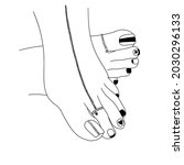 pedicure. women's legs. fingers.... | Shutterstock .eps vector #2030296133