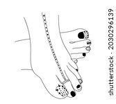 pedicure. women's legs. fingers.... | Shutterstock .eps vector #2030296139