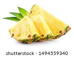Pineapple slices with leaves....